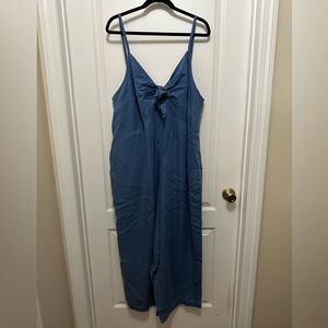 Old Navy Medium Denim Wash Jumpsuit  Front Bowtie